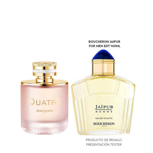 QUATRE IN ROSE EDP 100ML + BOUCHERON JAIPUR MEN TESTER EDT 100