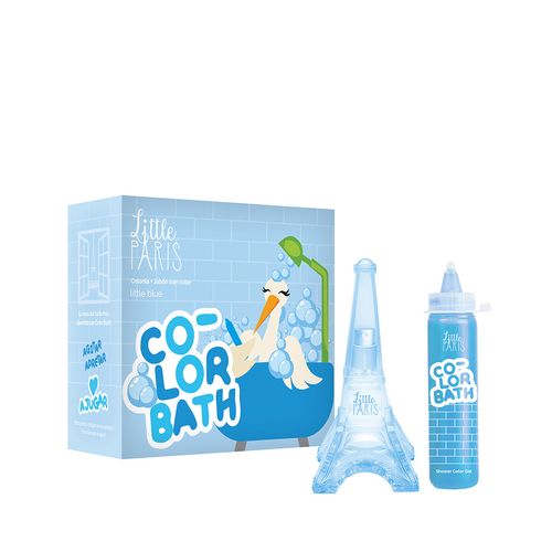 LITTLE PARIS COLOR BATH BLUE COFRE  ( torre blue x 50 ml + jabón color para pintar)